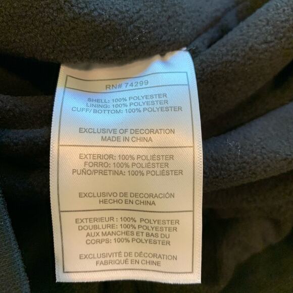 NWT Reebok Full Zip Hooded Logo Track Jacket Black White Large - Picture 7 of 7